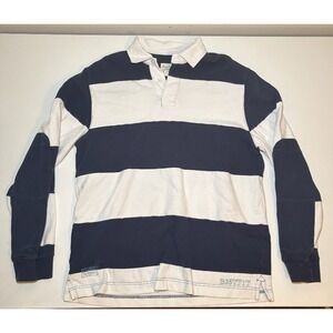 Indigo Palms Men's Rugby Shirt | Blue/White | XL